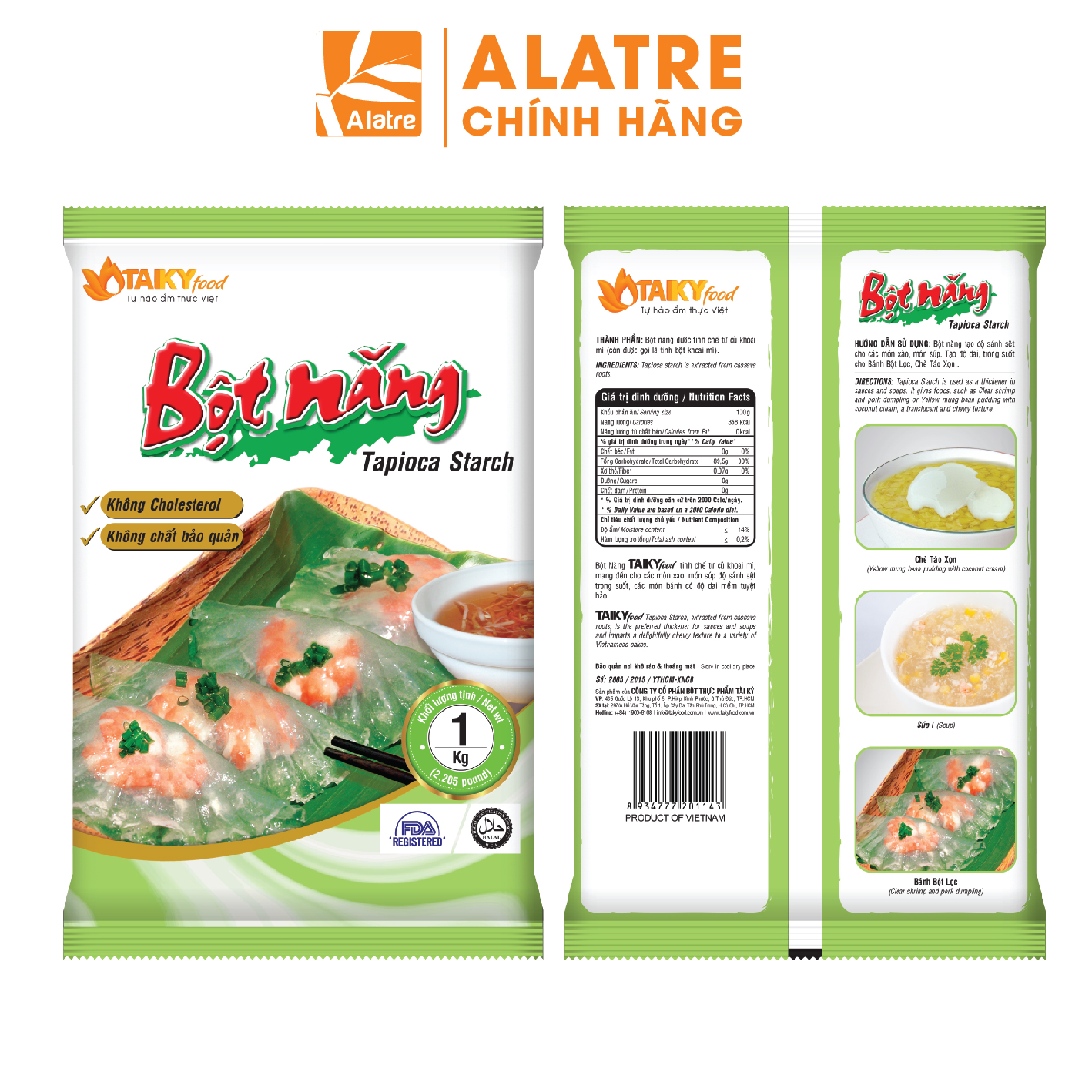 Bột năng Tài Ký gói 400g - 1kg