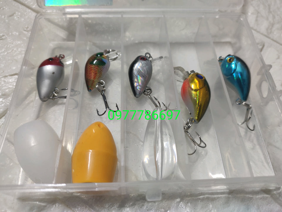 mồi ruồi câu cá rô phi combo 5 con kèm 3 phao trợ lực