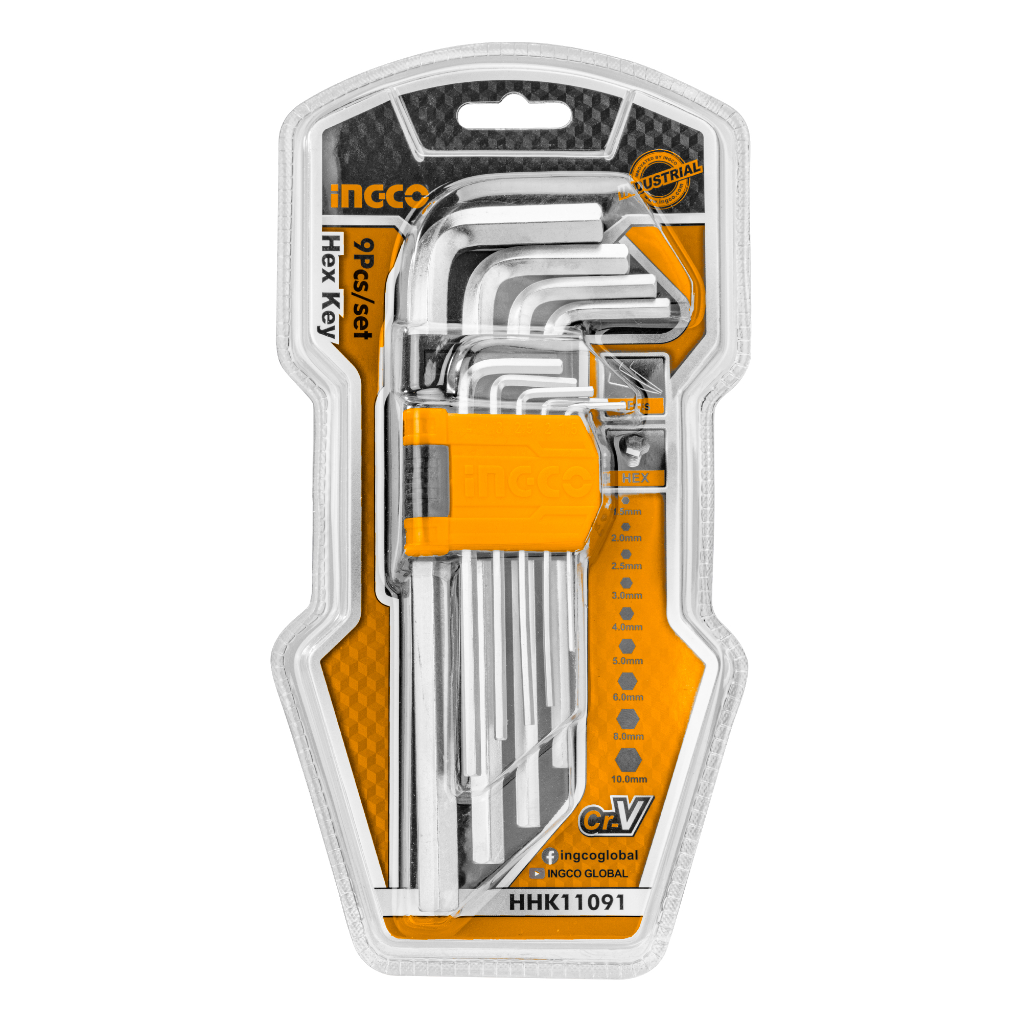 INGCO HHK11091 Bộ 9 chìa lục giác