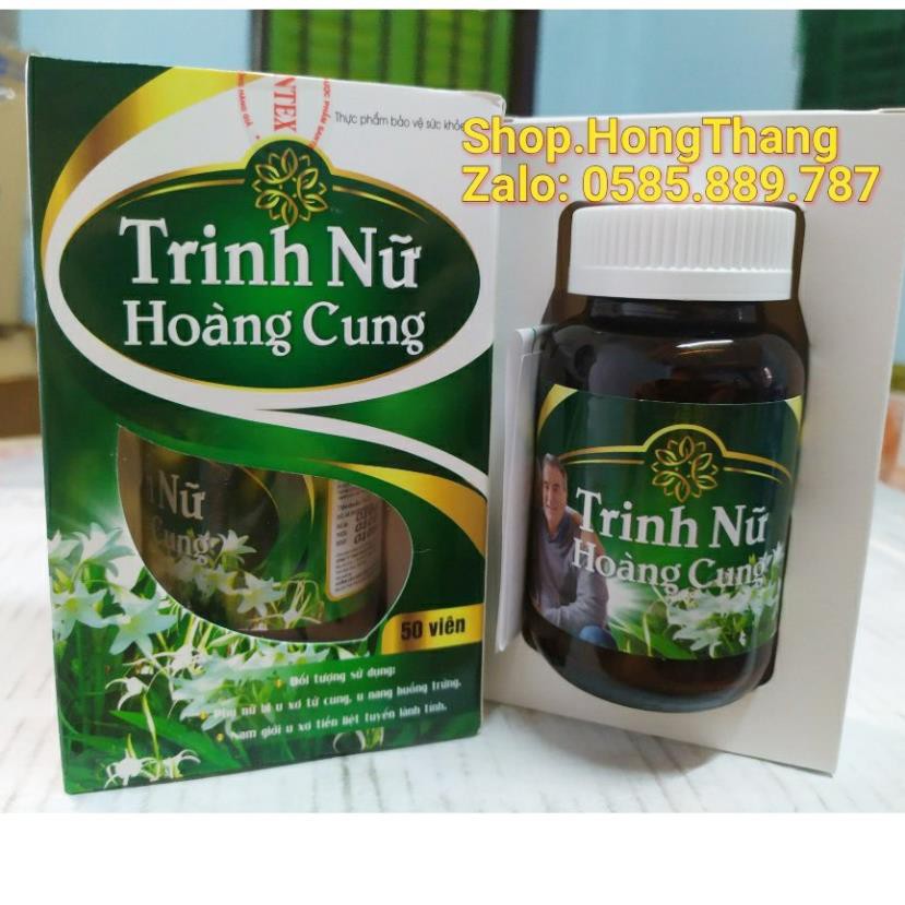 Trinh Nữ Hoàng Cung Hỗ trợ điều trị u xơ tử cung, u nang buồng trứng, u xơ tuyến tiền liệt hộp 50viên