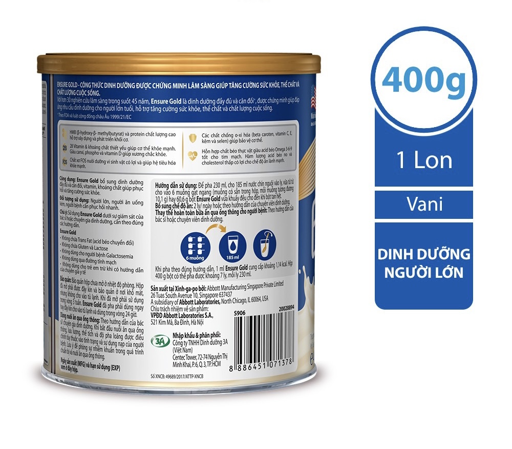 Sữa bột Ensure Gold Abbott (HMB) 400g