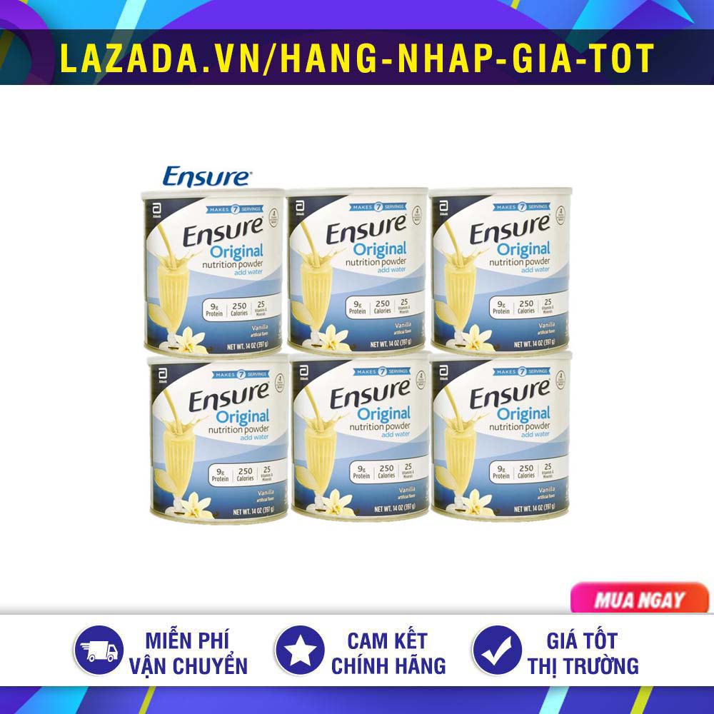 Combo 6 Lon Sữa Bột Ensure Original Nutrition Powder 400G Mỹ