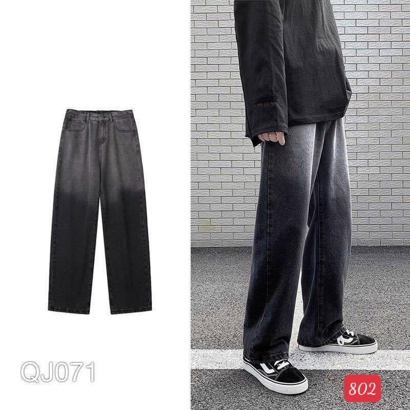 Quần baggy nam ống suông mẫu mới, Quần jean baggy nam ống rộng màu xám chất vải denim cao cấp XÁM STORE92 ms92