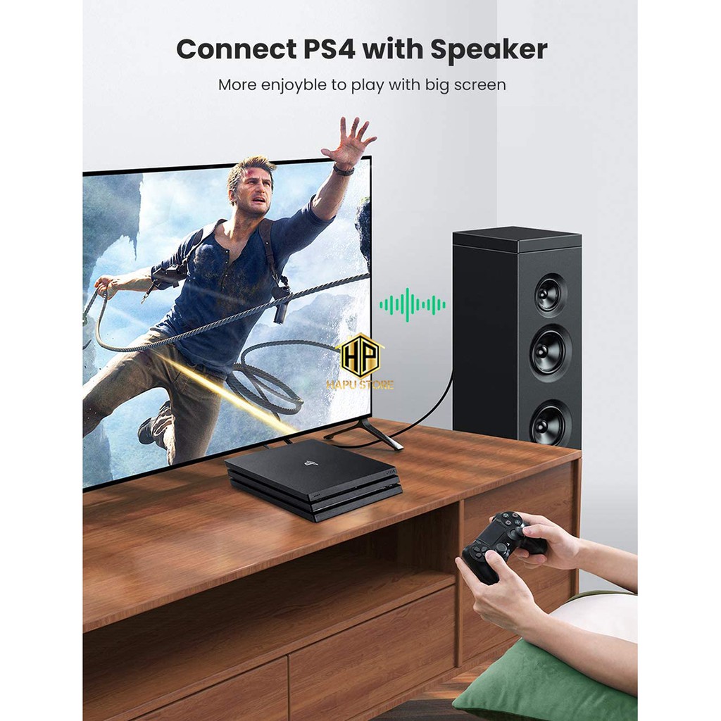 Cáp âm thanh chuẩn quang optical toslink  Ugreen AV122 - Hapustore