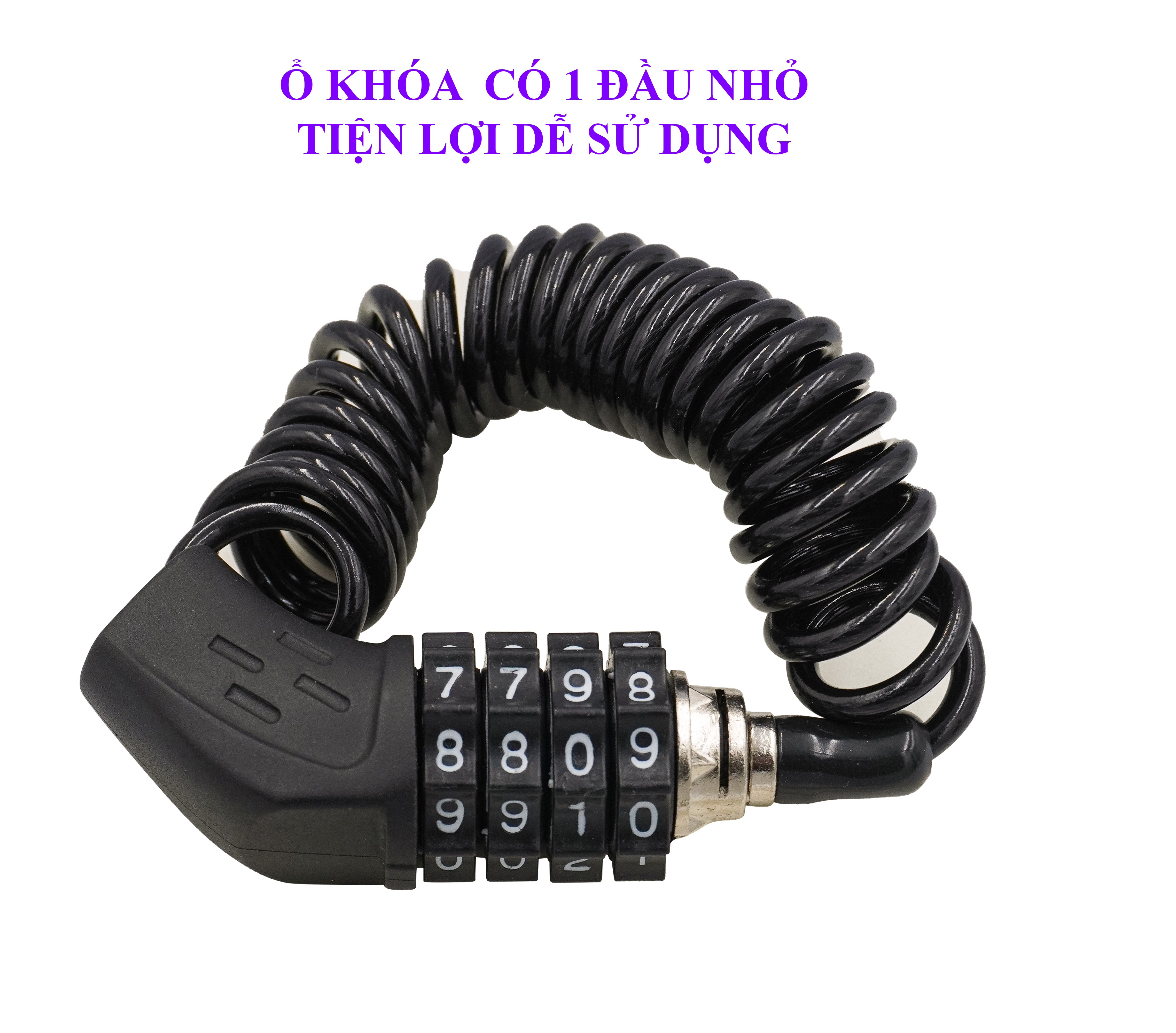 Ổ KHÓA SỐ 1 ĐẦU NHỎ (Khóa MŨ BẢO HIỂM-Xe Đạp - Chống Trộm)