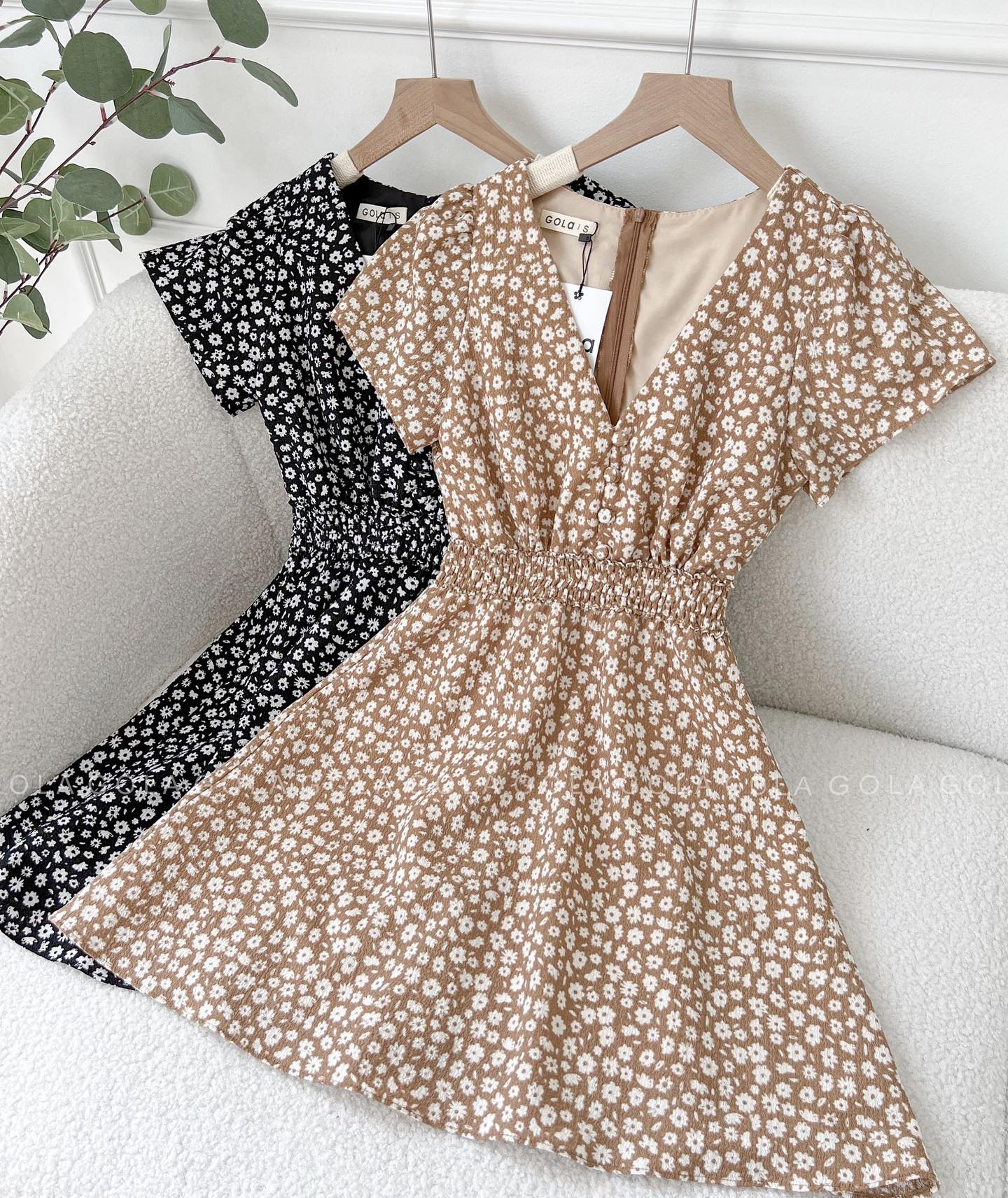 Đầm MISA - đầm hoa nhí smocking eo