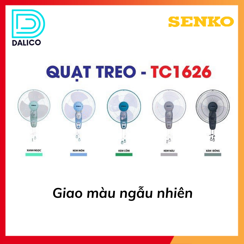 [HCM]Quạt treo 2 dây Senko mẫu mới TC1626 ( Giao màu ngẫu nhiên).