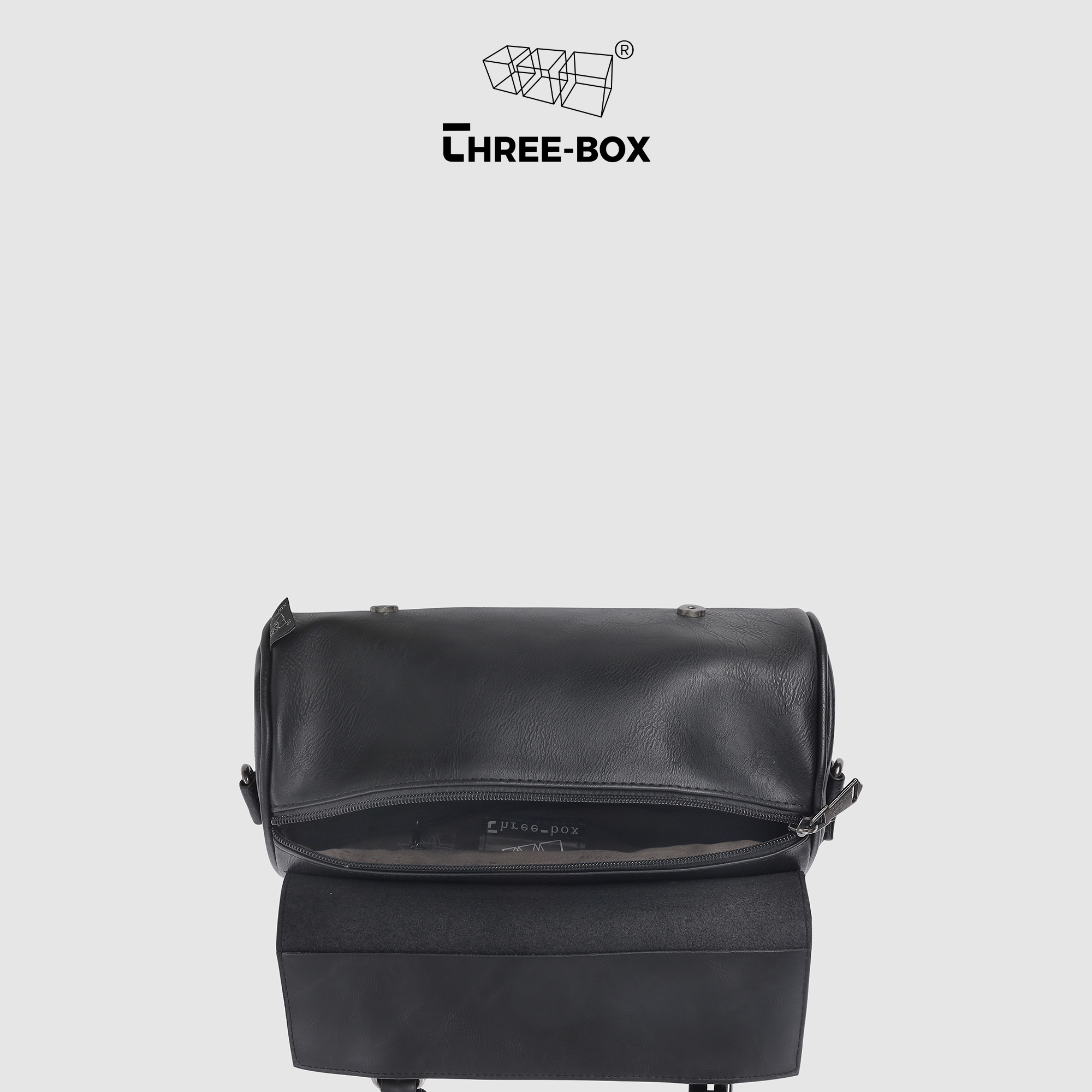 Túi da đeo chéo trống Unisex Three-Box - MS6393