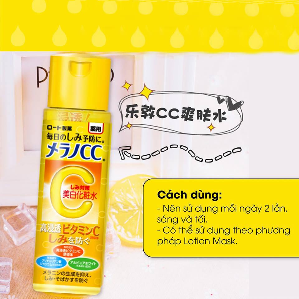 Nước hoa hồng sáng da Melano CC Toner 170ml