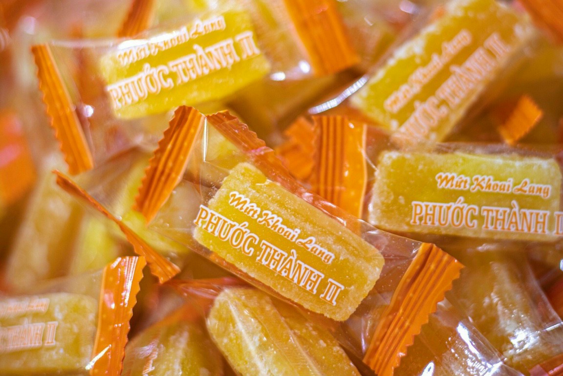 1Kg Mứt Khoai Lang Phước Thành ép bao bì thơm ngon-bánh kẹo tết - mứt tết
