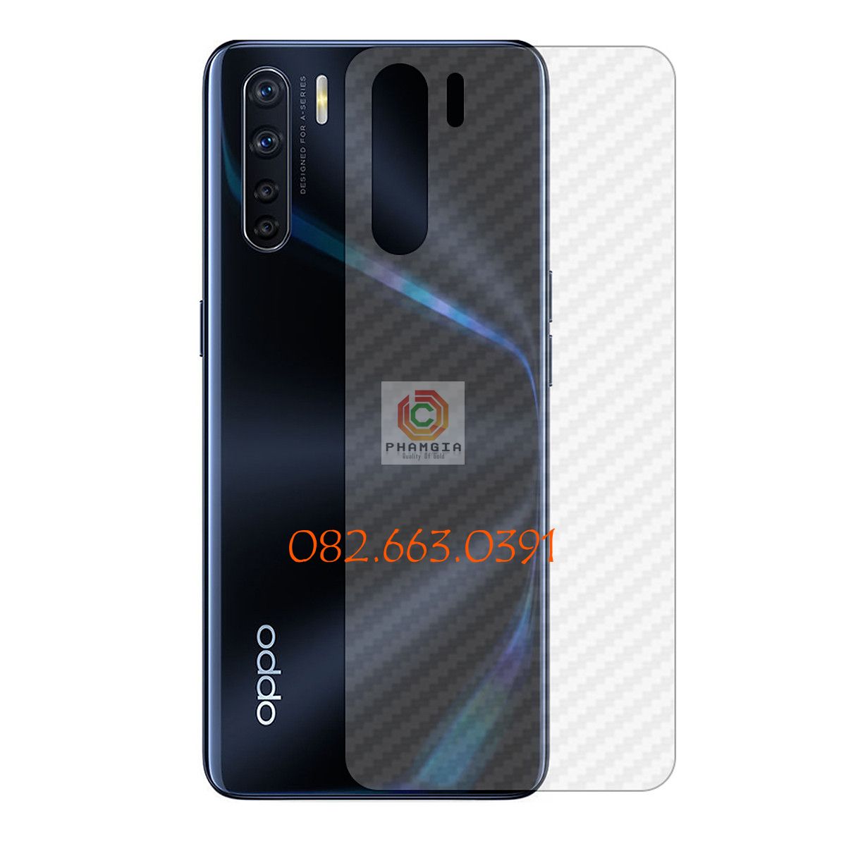 Miếng dán mặt lưng skin carbon Oppo A91