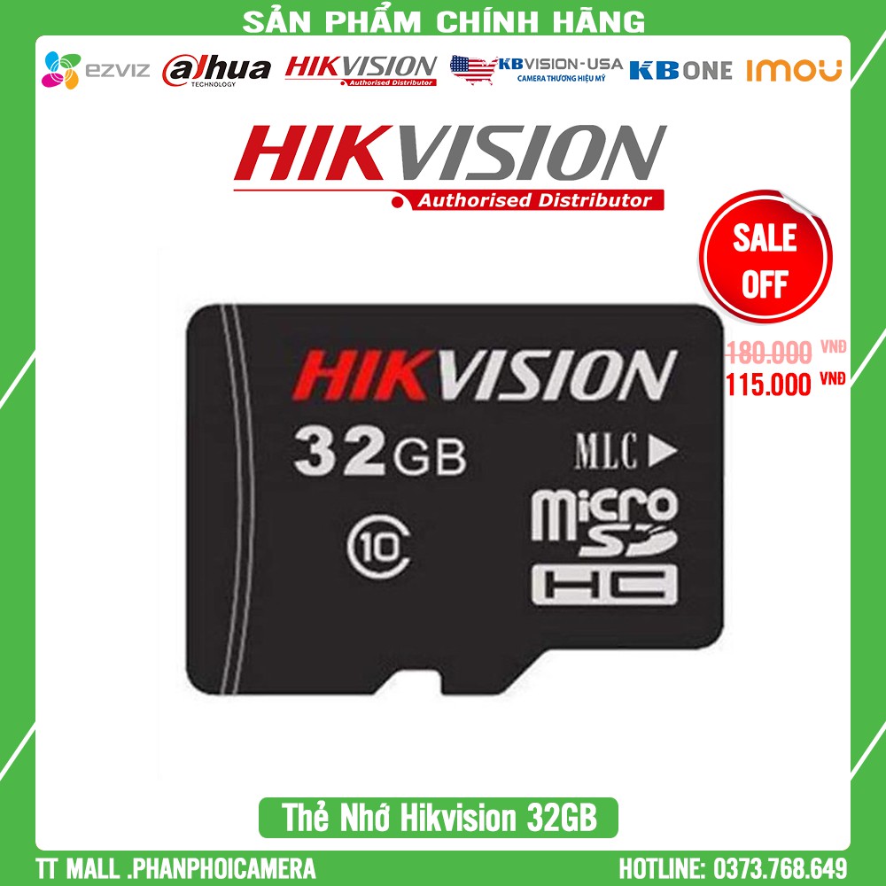 Thẻ nhớ Micro SD 32GB Hikvision cho camera IP, Điện thoại