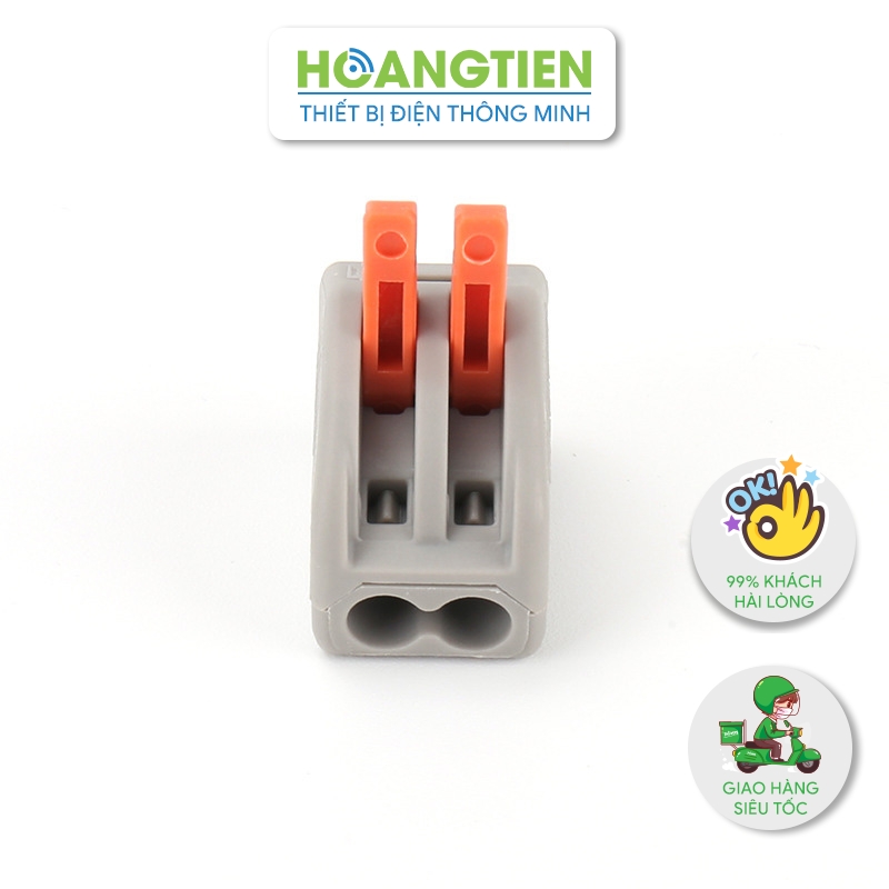 Cút nối dây điện nhanh KV774 2 cổng - Đầu nối có cần gạt thông minh, chịu tải 32A, chống cháy nổ