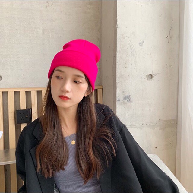 Mũ Len Hàn Quốc Beanie Nhiều Màu