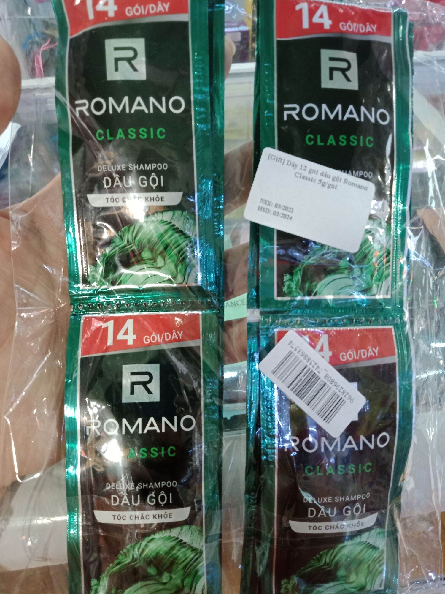 Dầu gội Đầu Romano classic dây 14 gói