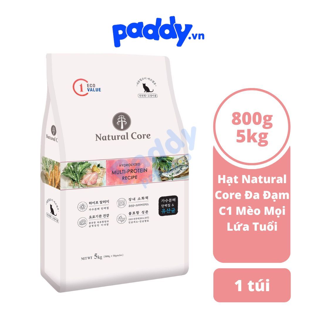Hạt Cho Mèo Mọi Lứa Tuổi Đa Đạm Natural Core ECO C1