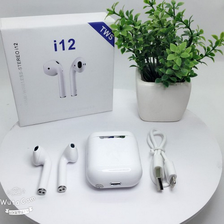 [Lấy mã miễn phí vận chuyển] Tai Nghe Bluetooth i12 TWS 5.0 - CẢM ỨNG CHẠM