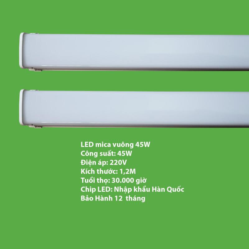 Bộ 2 đèn LED máng đôi mica 45w -1.2 mét