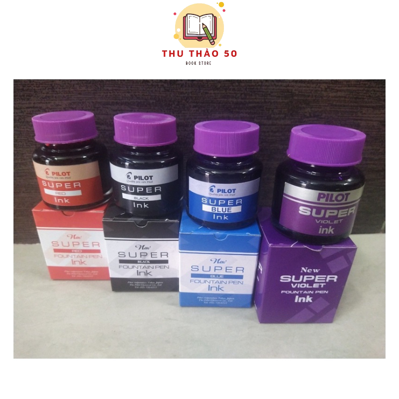 Mực bút máy cao cấp PILOT 30ml XANH ĐỎ ĐEN TÍM.