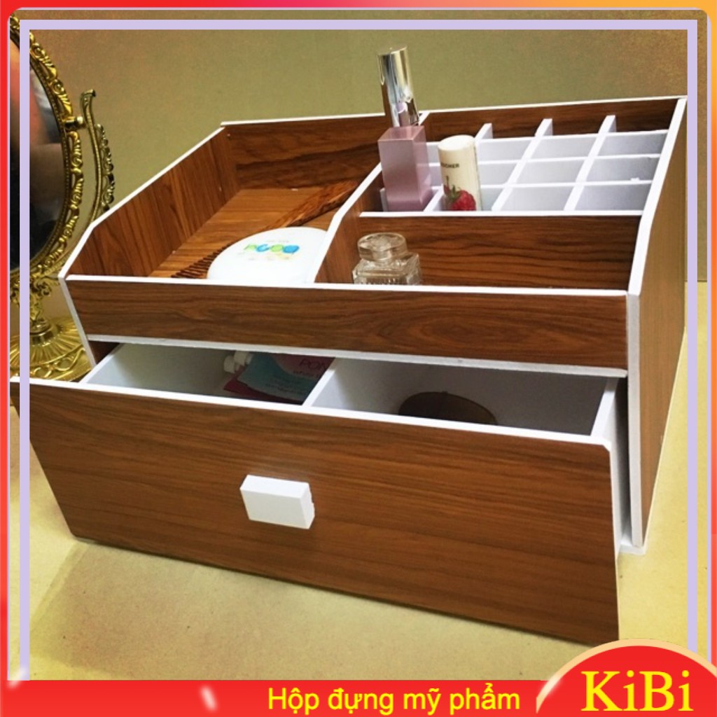 Kệ Đựng Mỹ Phẩm 1 Ngăn 30cm màu gỗ