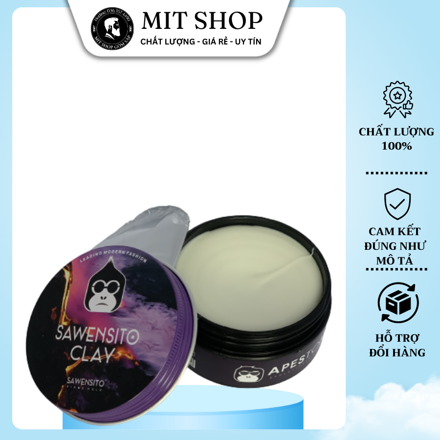 Sáp vuốt tóc SAWENSITO CLAY 80ml - NẮP NHÔM [ẢNH TỰ CHỤP - HÀNG NGON]