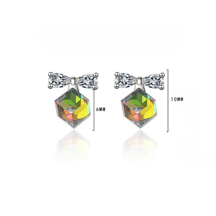 [HCM]Freeship Bông tai pha lê nơ xinh BHBT367