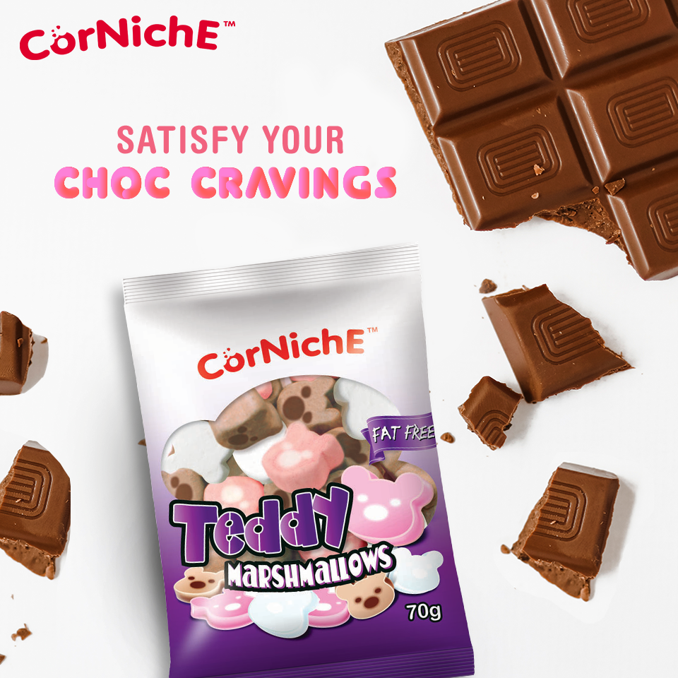 Kẹo marshmallows hình gấu teddy 70g