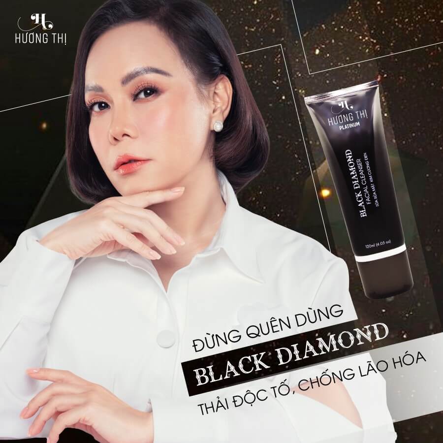 Sữa rửa mặt kim cương đen Hương Thị 120ml