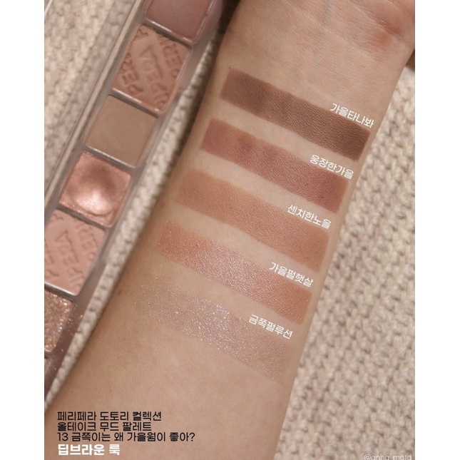 [#13] BẢNG PHẤN MẮT PERIPERA ALL TAKE MOOD FALL IN ACORN