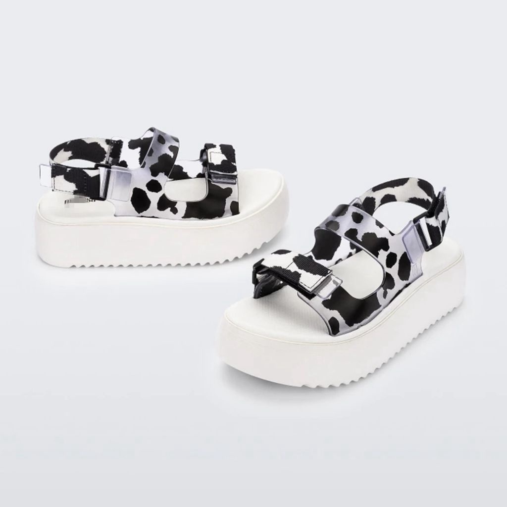 Giày sandal thể thao đế dày in hình bò sữa thời trang đi biển 2023 melissa v913