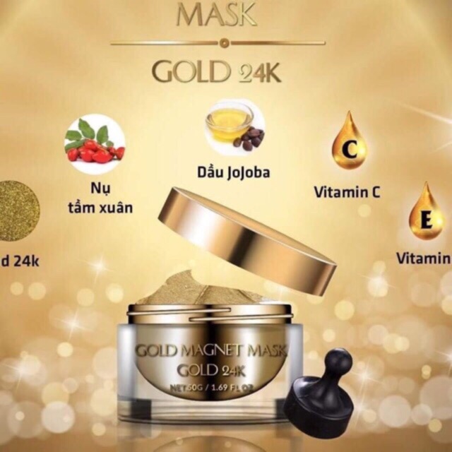 [HCM]MẶT NẠ VÀNG 24K Gold Magnet mask TQ GROUP (TẶNG KÈM CAO MỤN SÂM VÀNG)