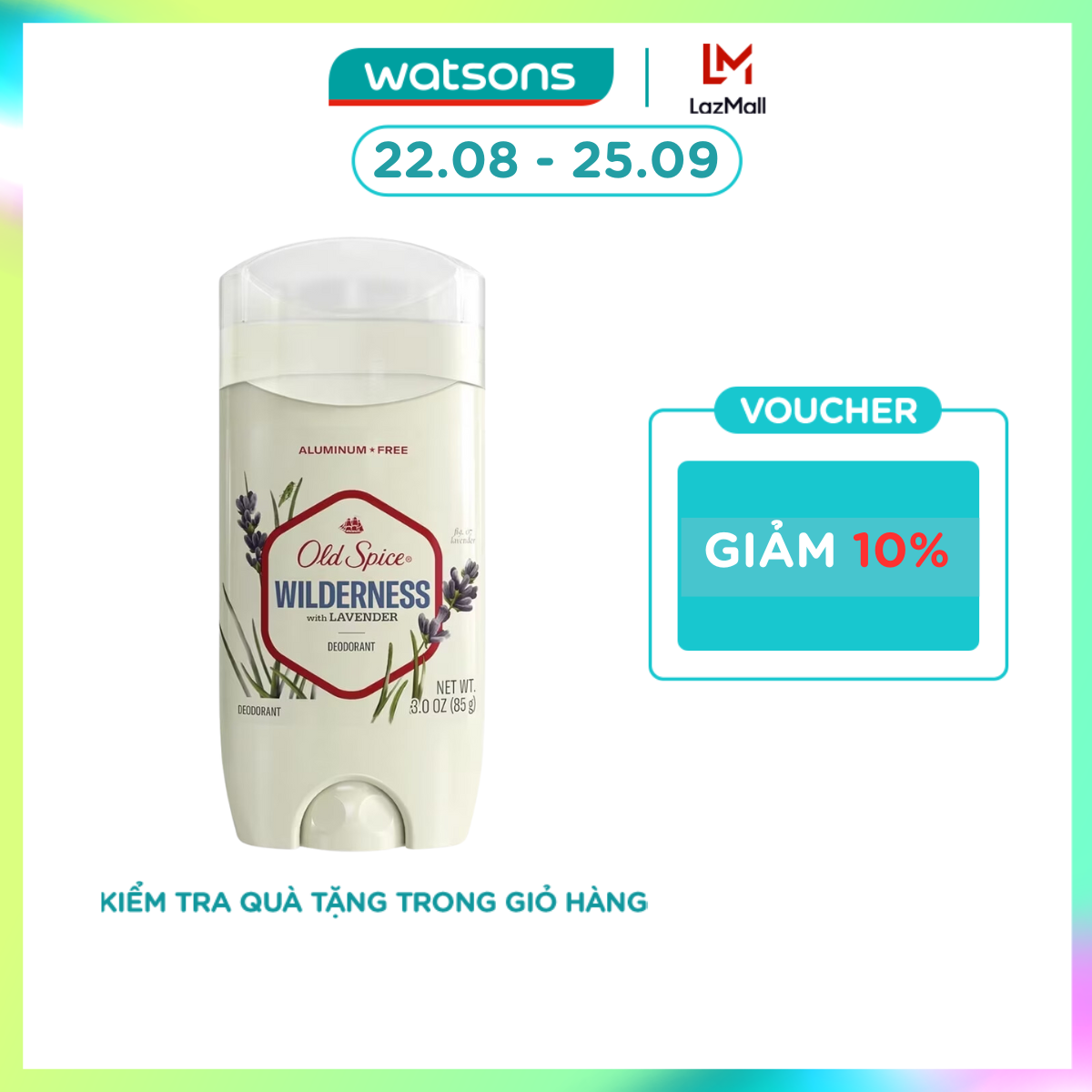 Sáp Khử Mùi Old Spice Wilderness With Lavender Deodorant 85g