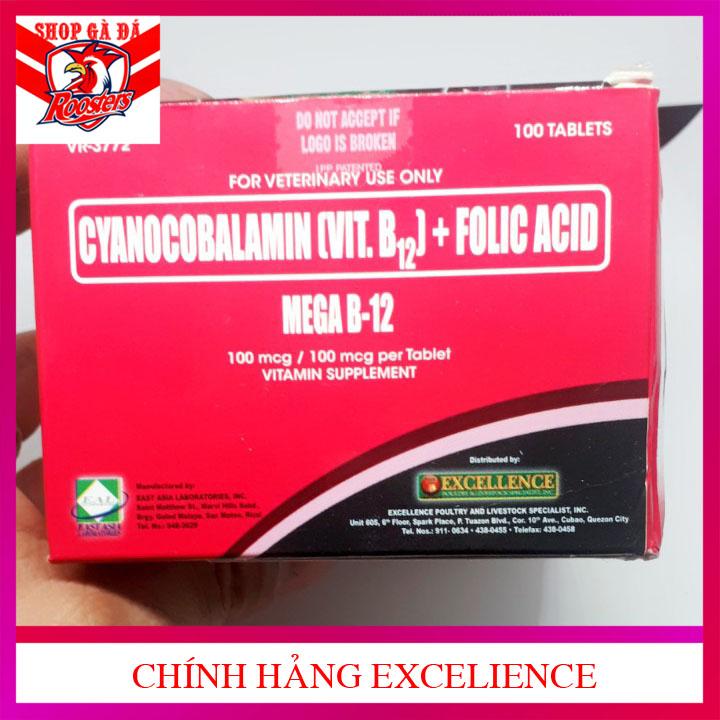 Mega B12 Vĩ 10 Viên Dinh Dưỡng Cho Gà Đá