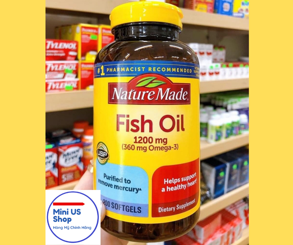 [HÀNG MỸ] DẦU CÁ OMEGA 3 - NATURE MADE FISH OIL 1200MG