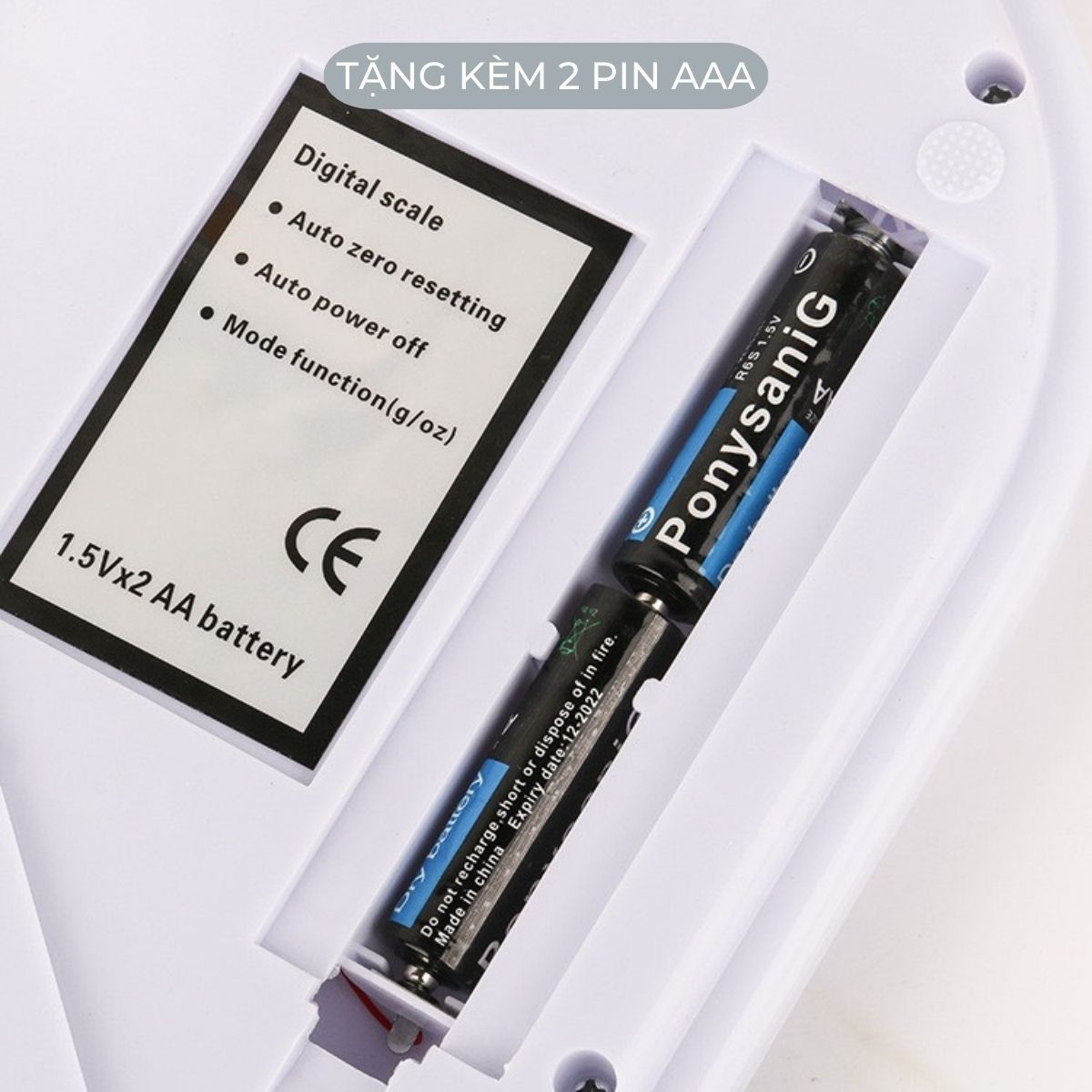 Cân điện tử mini nhà bếp SF400, Cân tiểu ly độ chinh xác cao dịnh lượng 1g đến 10kg, Tặng kèm 2 viên Pin AA