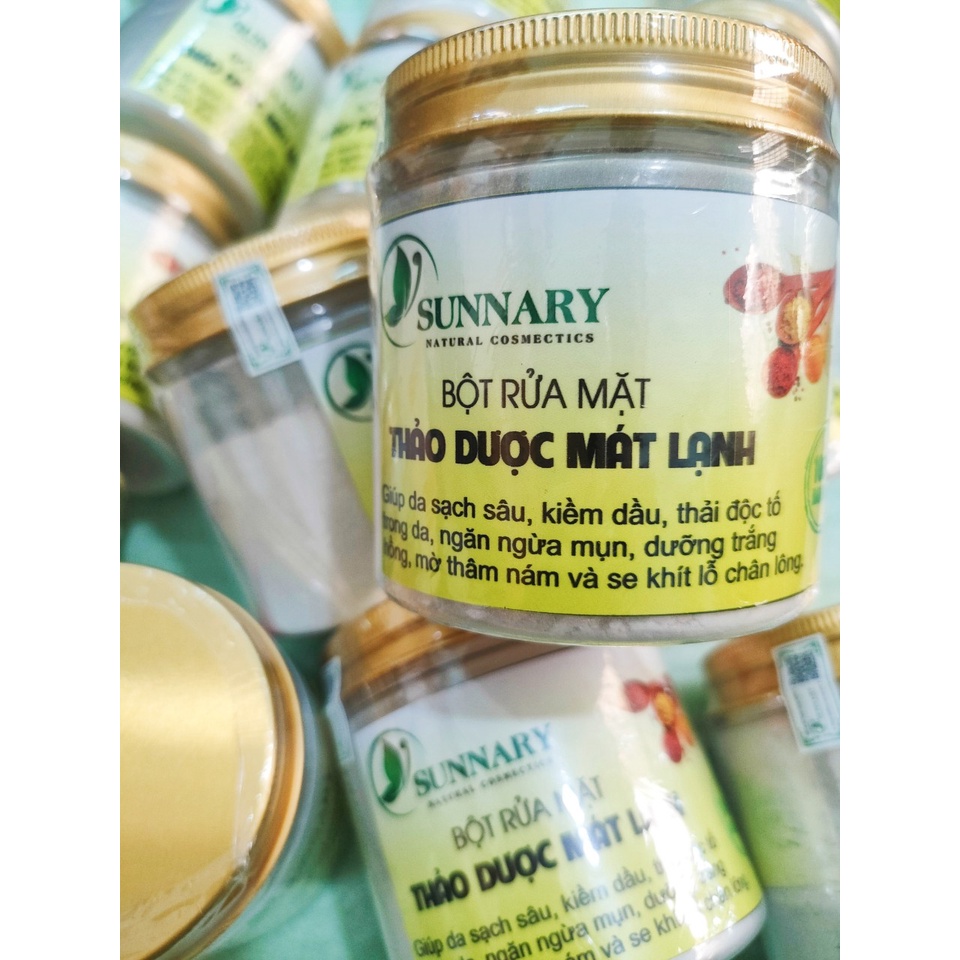 [ HOÀN TIỀN 15% ]   Bột rửa mặt thảo dược cực The mát [Cosmestisc Nghia An]