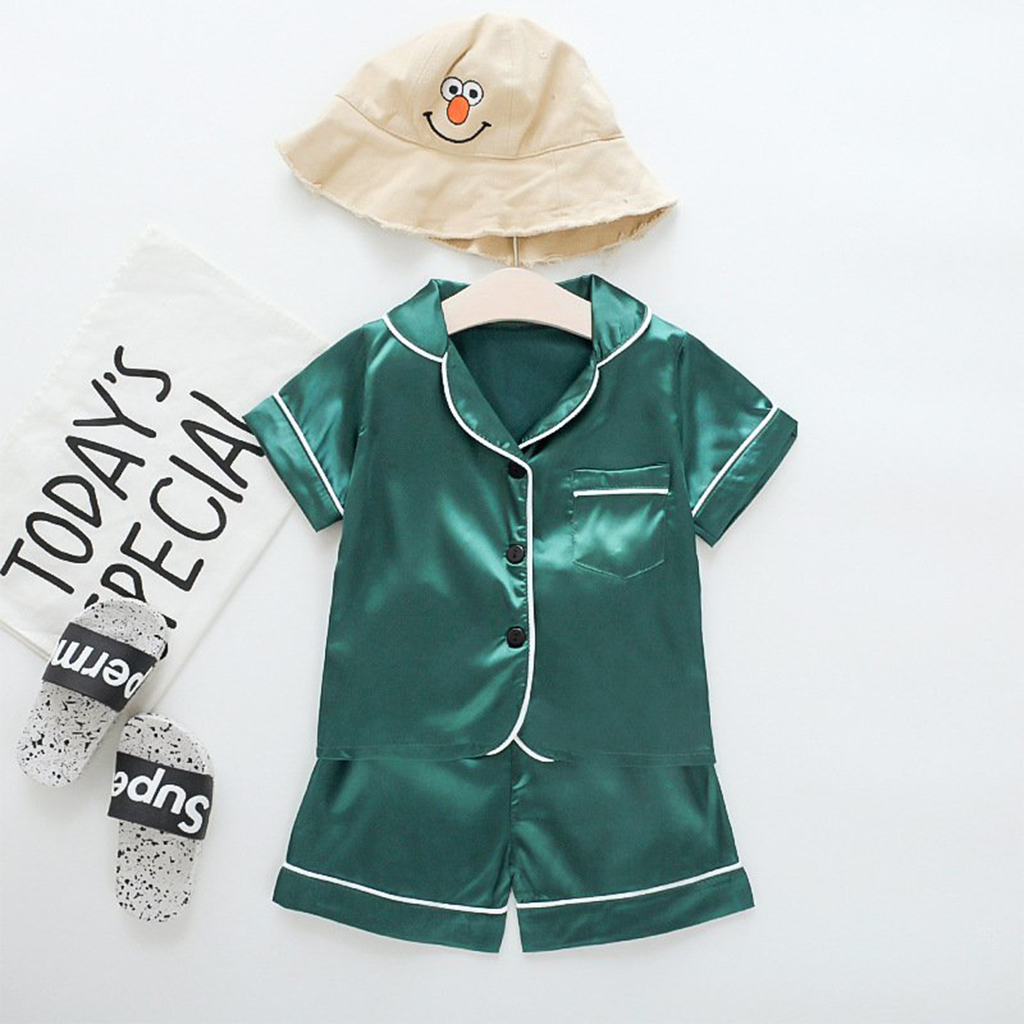 Bộ pijama lụa cộc tay cho bé sumo city bộ đồ ngủ lụa cộc tay siêu xinh cho bé từ 6-28kg