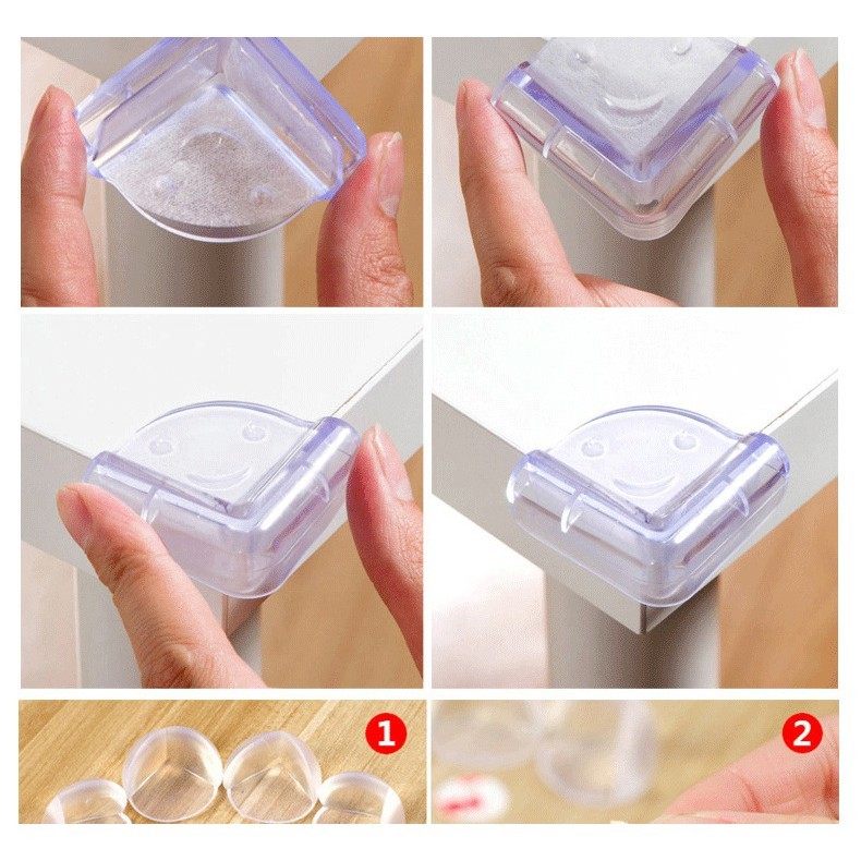 Miếng Silicon Bịt Góc Bàn ( Tặng kèm miếng dán 3M )