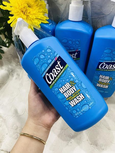 Sữa tắm gội nam coast 2 in 1 mỹ 946ml