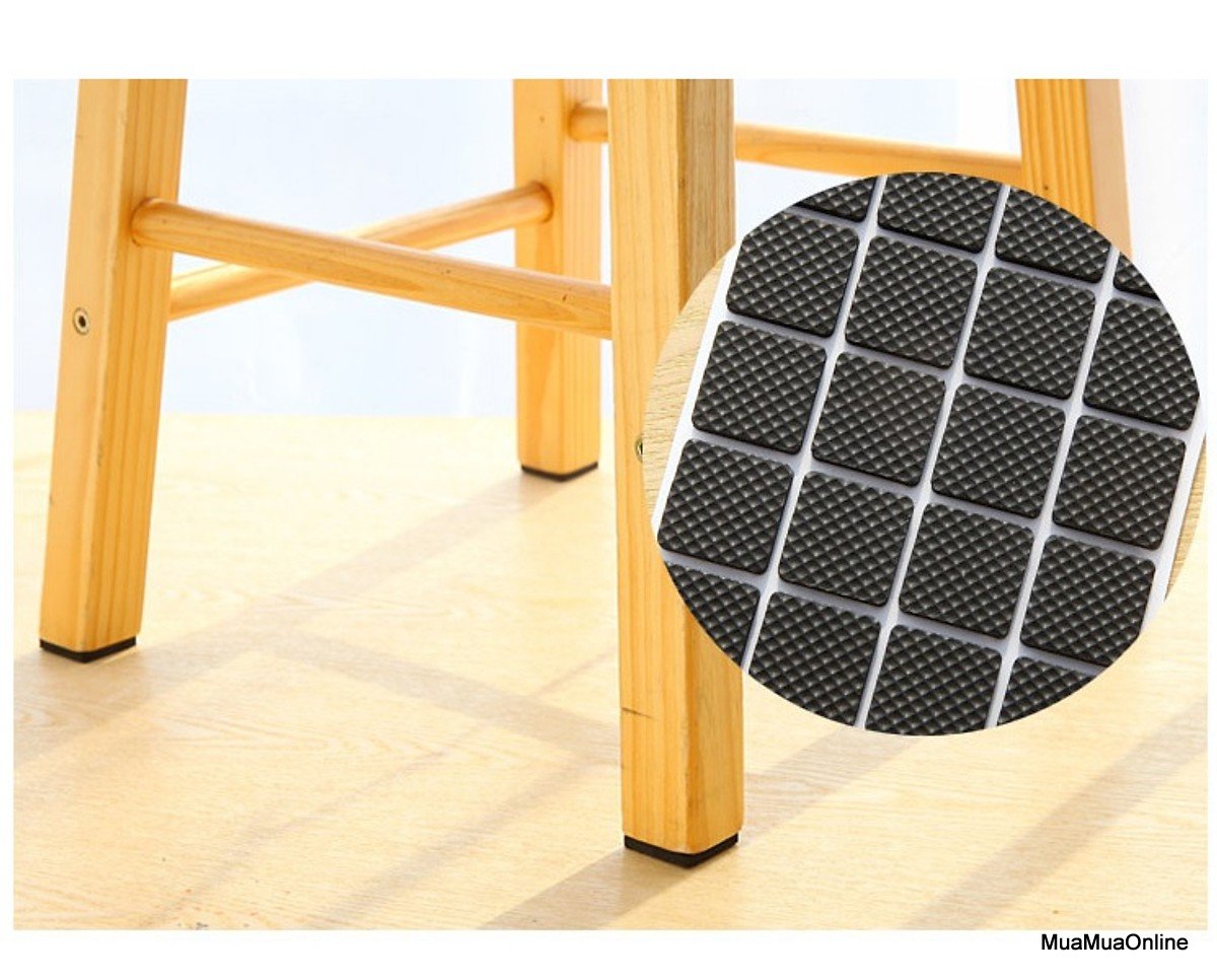Miếng Lót Chân Ghế, Bàn, Giường, Tủ Hình Vuông (Bộ 30 Miếng)