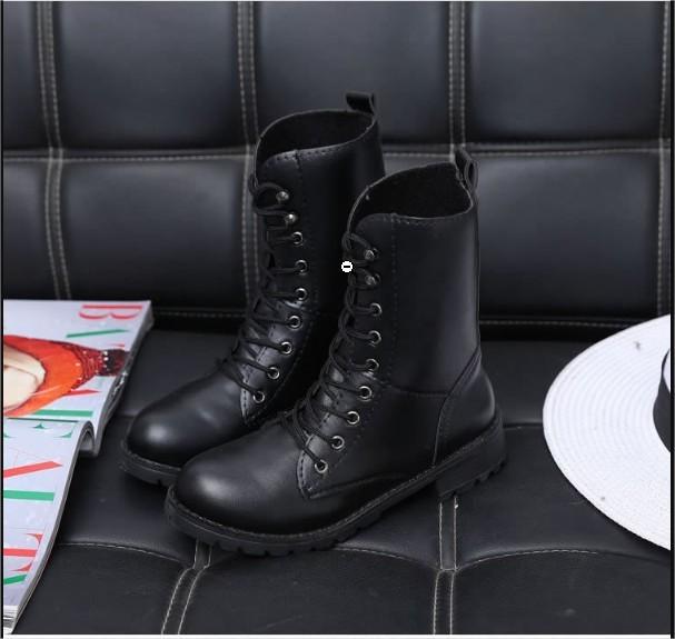 Giày boot nữ cao cổ phong cách ulzzang đế cao 2cm B140
