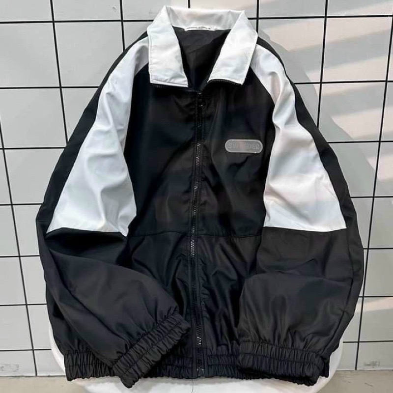 Áo khoác dù form rộng 2 lớp nam nữ unisex SWEEDER, Áo khoác dù 2 lớp form rộng nam nữ