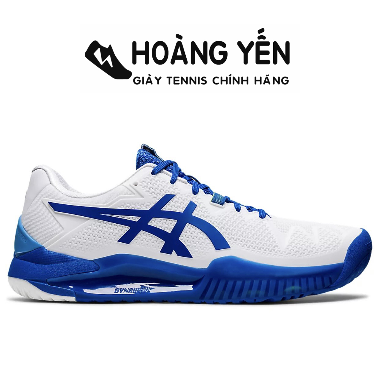 Giày Tennis Asics GEL-RESOLUTION 8 chính hãng White Blue Mới 2022