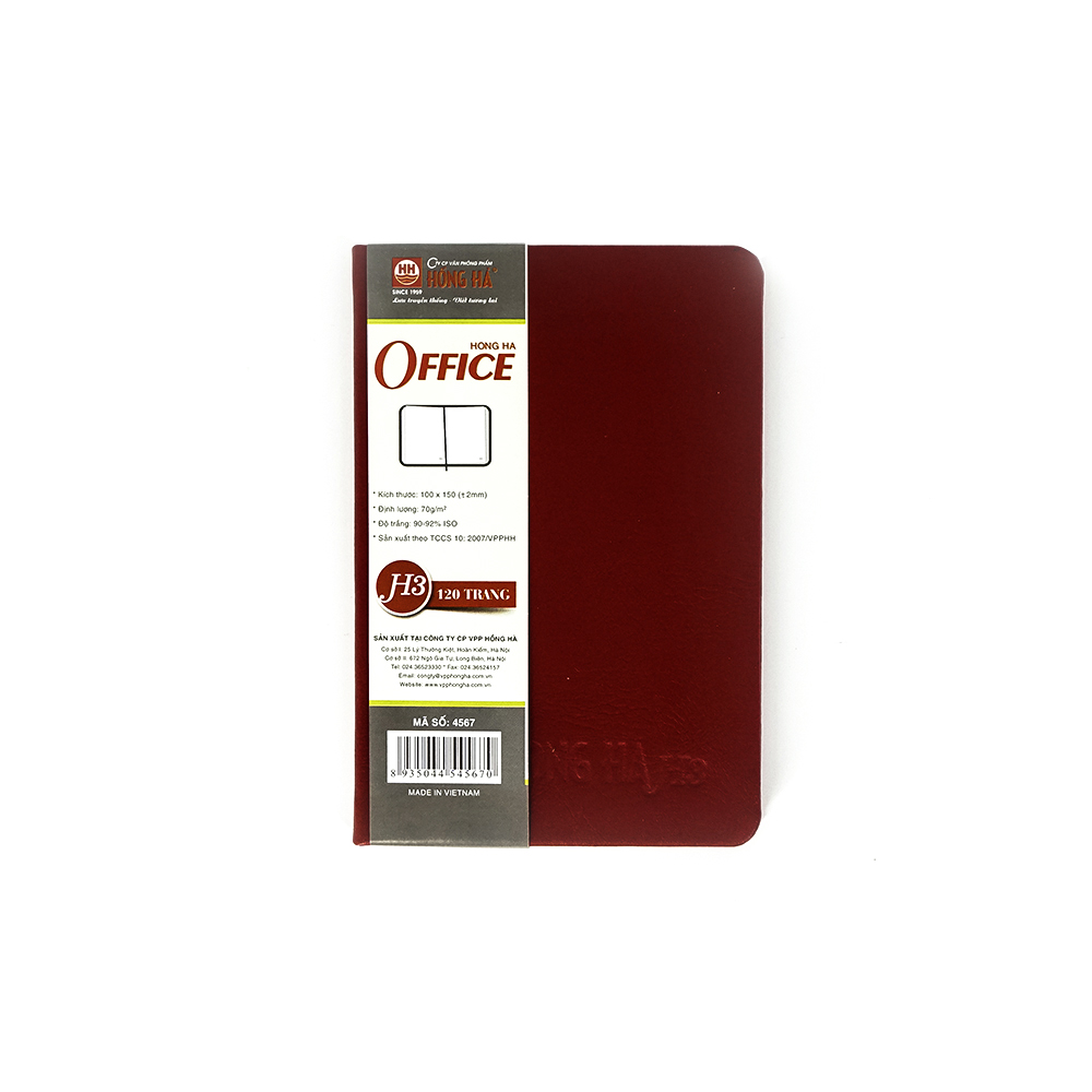 Sổ bìa da 120 trang OFFICE H3 4567 (5 quyển) (Giao màu ngẫu nhiên)