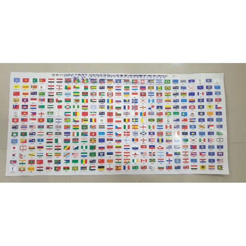 Bộ cờ quốc kỳ thế giới gồm đầy đủ 295 lá cờ các nước và 50 bang mỹ