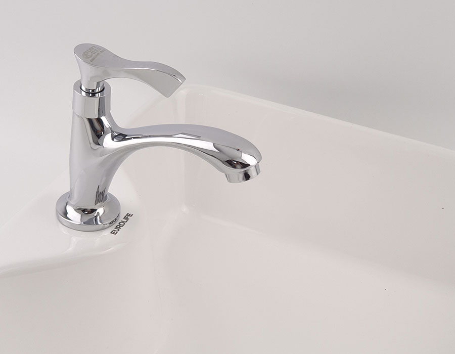 (Có video) Vòi lavabo lạnh Eurolife EL-LL115 (Trắng bạc)