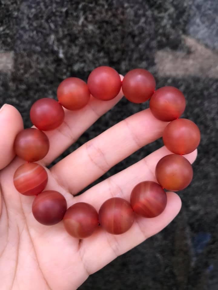[HCM]VÒNG TAY ĐÁ MÃ NÃO ĐỎ MỜ 14LY-16LY