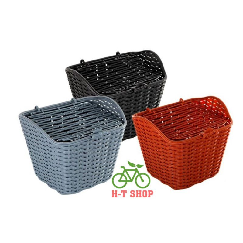 Rổ nhựa giả mây xe đạp, xe đạp điện