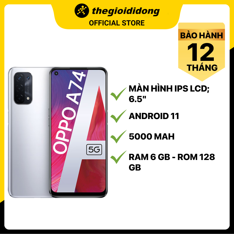 Điện thoại OPPO A74 5G - Hàng chính hãng