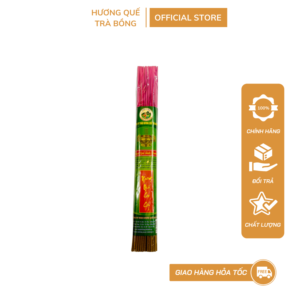 Nhang Thẻ Quế Trà Bồng 38cm, 50 nén, 100gram